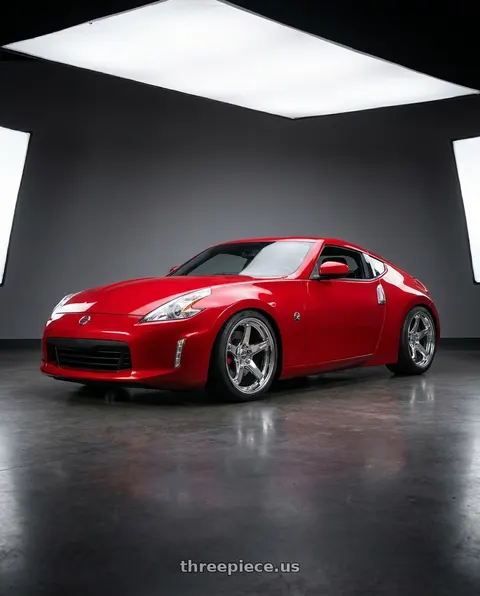 2015 Nissan 370Z with ESR Wheels APX5C 5x114.3 19x9.5 +22 Chrome wheels