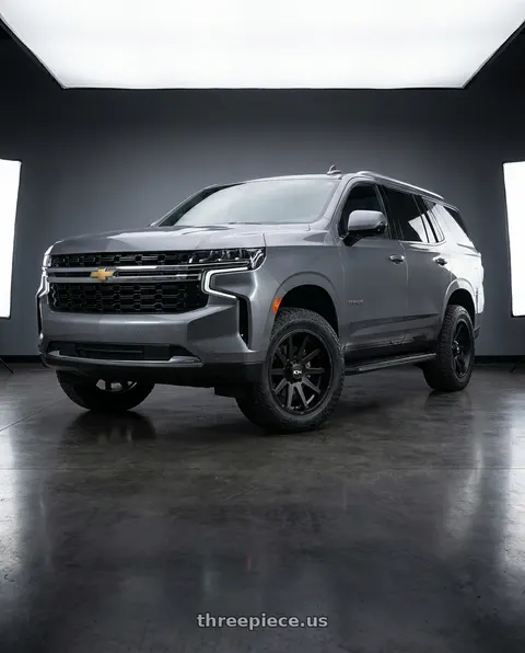 2021 Chevrolet Tahoe LS with Ion Type 143 6x139.7 20x10-19 Matte Black wheels
