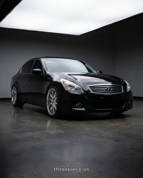 2013 INFINITI G37 with Aodhan DS02 5x114.3 18x9.5+30 Vacuum Chrome wheels