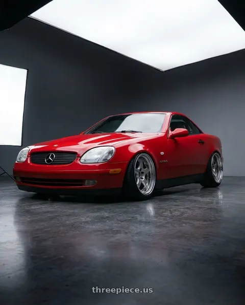 1998 Mercedes-Benz SLK230 with Gram Lights 57DR 5x114.3 19x9.5 +25 GRACE SILVER wheels