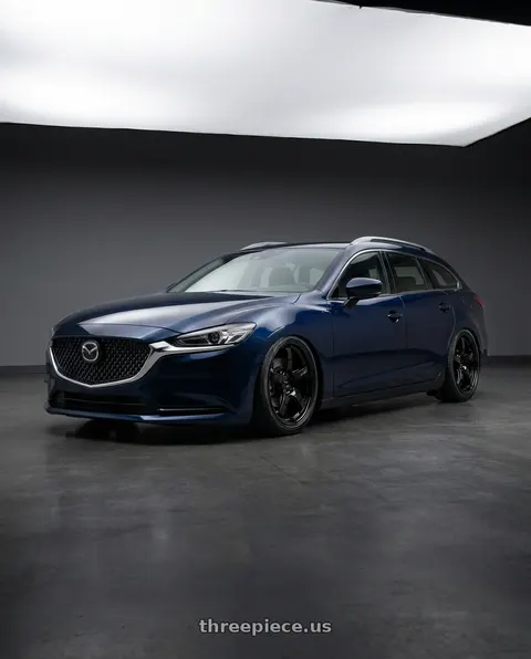2020 Mazda 6 with Gram Lights 57CR 5x120 19x9.5+25 Glossy Black wheels