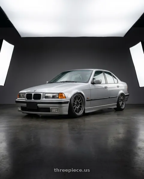 1996 BMW 328i with Konig 47MG Hypergram 5x120 18x8.5 +35 Matte Grey wheels