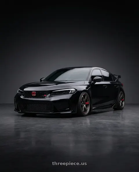2023 Honda Civic Type R with Volk Racing TE37 Saga SL 5x120 18x9.5+45 Pressed Graphite wheels