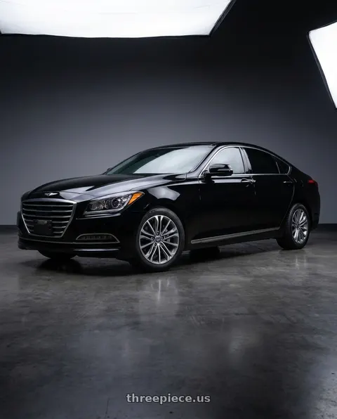 2016 Hyundai Genesis 3.8 with O.E. Revolution TS-1 5x114.3 19x8.5 +35 Space Gray wheels