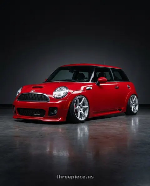2013 Mini cooper jcw with Kansei K11S Tandem 5x114.3 17x9 35 Hyper Silver wheels