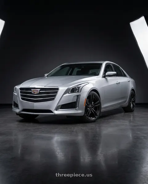 2019 Cadillac CTS with RTX Graz 5x120 19x8.5 +35 Satin Black wheels