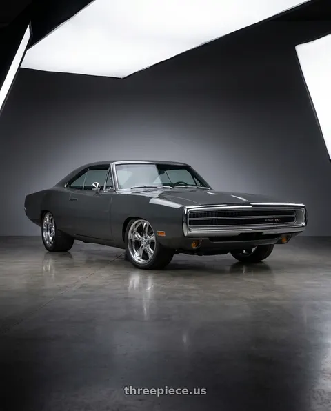 1970 Dodge Charger with Foose 2PC F201 NITROUS 5X120.65 20X10 +0 HIGH LUSTER POLISHED wheels