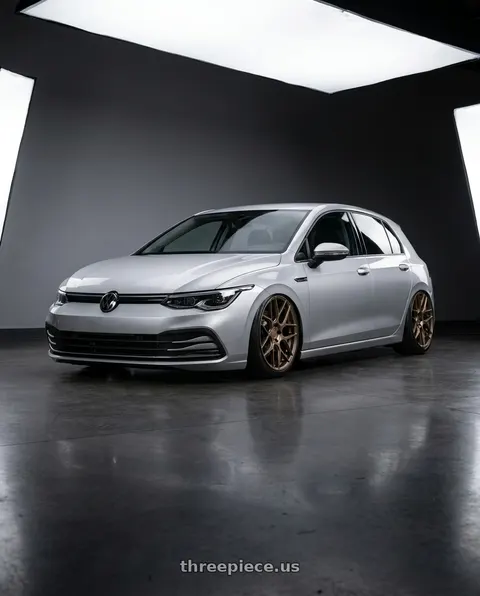 2024 Volkswagen Golf R with Aodhan AFF2 5x112 19x9.5+35 Matte Bronze wheels