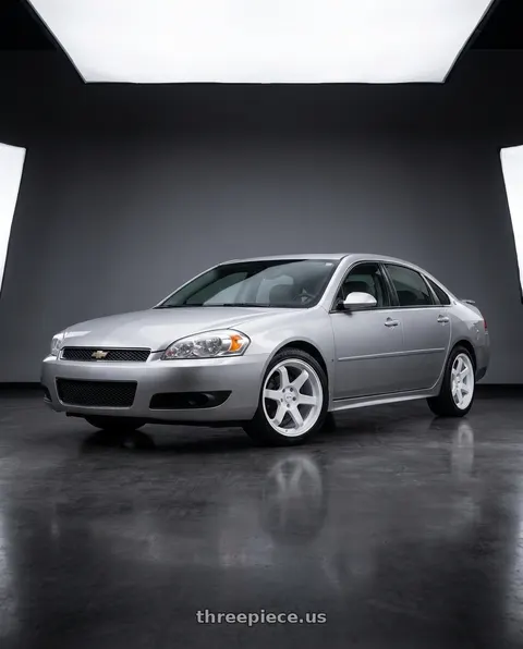 2009 Chevrolet Impala with F1R F106 5x100 18x8.5 +35 White wheels