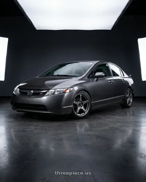 2008 Honda Civic Si with Enkei TS-5 5x114.3 17x8+40 Storm Grey wheels