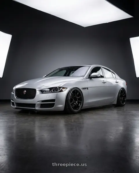 2017 Jaguar XE Premium with Advan RZ II 5x114.3 19x9.0+35 Racing Gloss Black and Ring wheels