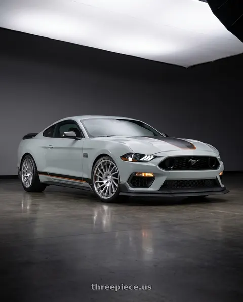 2021 Ford Mustang Mach 1 with SSR CV05 5x114.3 20X10.5+38 NR Disk Crystal Silver wheels