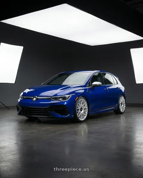 2026 Volkswagen Golf R with Rotiform 1PC R167 BLQ-C 5X112 19X8.5 +45 SILVER wheels
