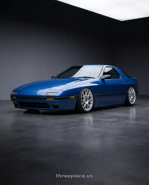 1991 Mazda RX-7 with BBS CH-R 5x120 18x8 +40 Brilliant Silver Polished Rim Protector wheels