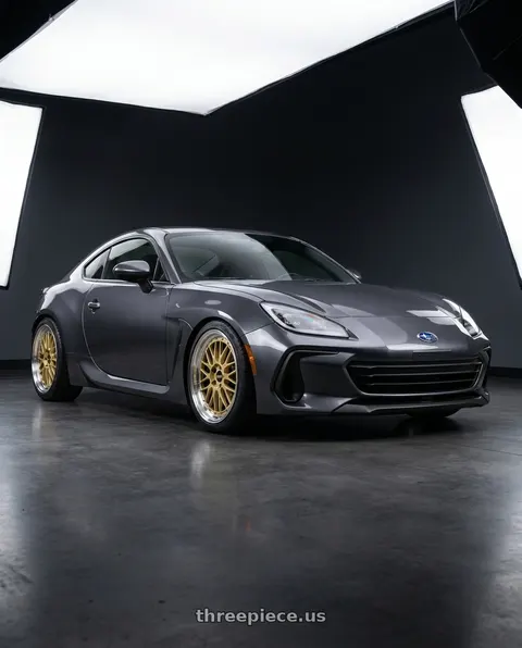 2023 Subaru BRZ Premium with BBS LM 5x100 18x8.5 +45 Gold Center Diamond Cut Lip wheels