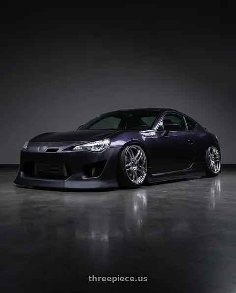 2013 Scion FR-S with HERITAGE WHEEL BUSHIDO MONOC 5x100 18x9.5 +12 CHROME wheels
