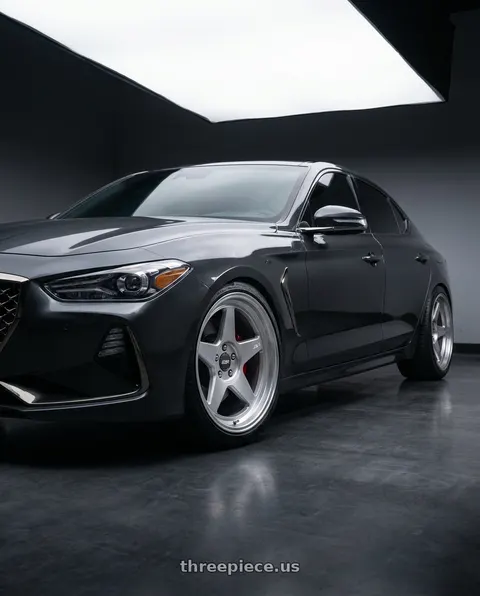 2019 Genesis G70 with ESR Wheels CR SERIES CR5 5x105 19x10 +25 Hyper Silver wheels