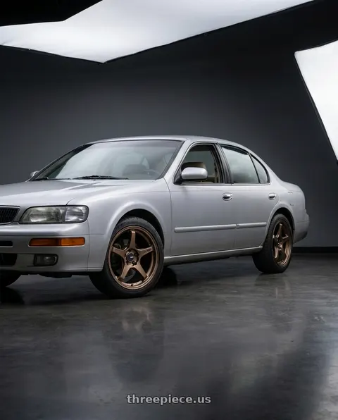 1997 Nissan Maxima GXE with Enkei TS-5 5x114.3 17x8+40 Bronze wheels
