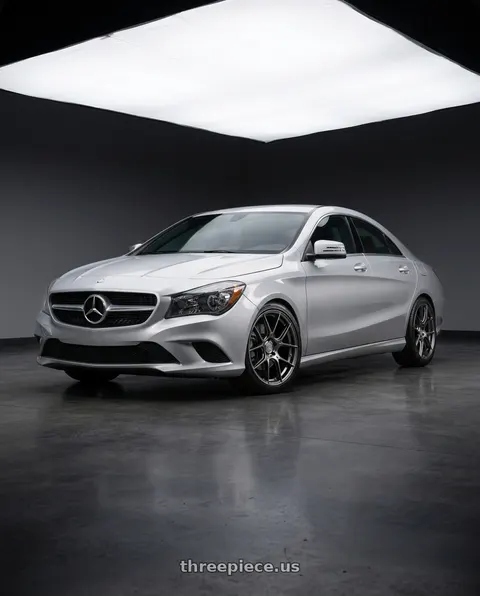 2016 Mercedes-Benz CLA250 with Aodhan AH-X 5x112 18x8.5+35 Hyper Black wheels