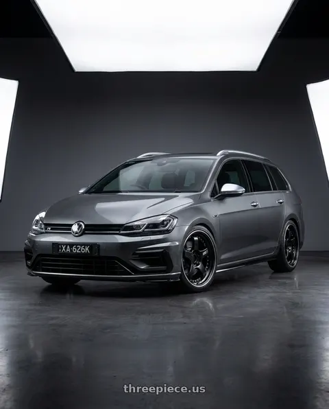 2019 Volkswagen Golf R with SSR Professor SP1 5x112 18X9+37 NR Disk Black wheels