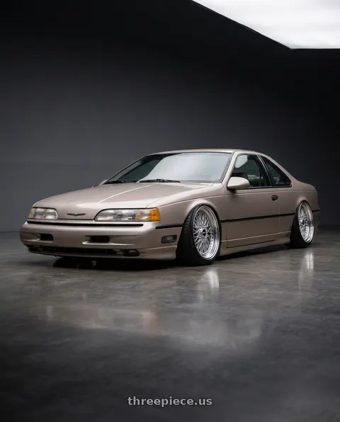 1990 Ford Thunderbird Super Coupe with BBS Super 5x112 19x9 +28 Diamond Silver wheels