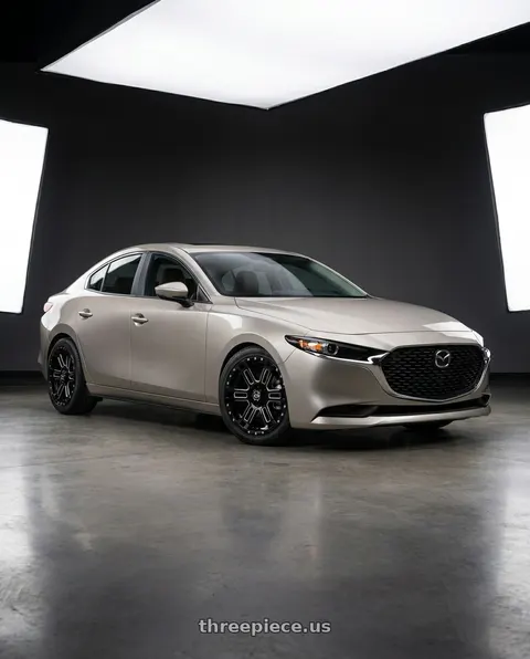 2023 Mazda 3 with Enkei Commander 6x135 18x8.5+25 Black Machined wheels