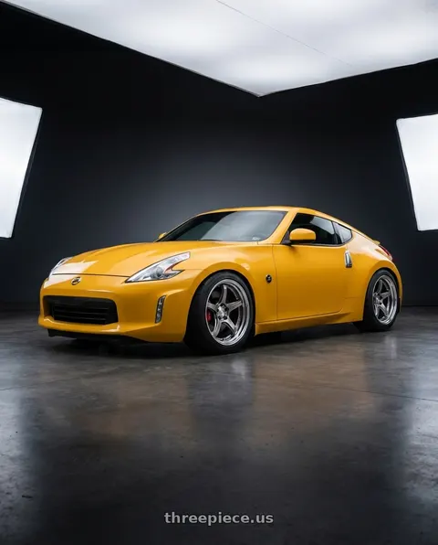 2017 Nissan 370Z with Work T5R 2P 5x114.3 19x9.0 +12 GT SILVER wheels