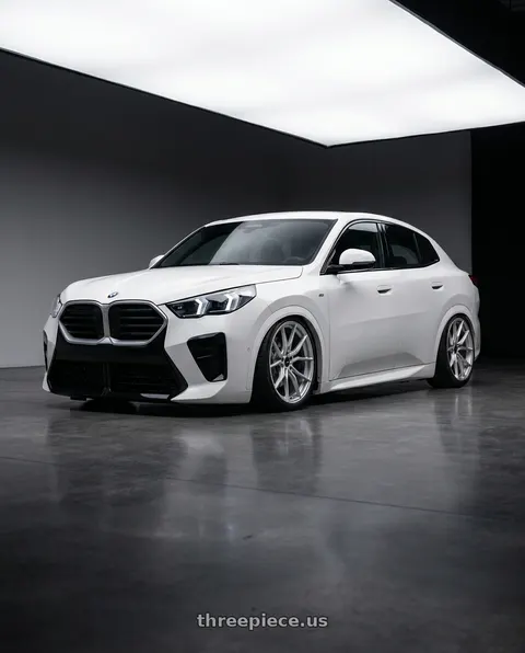 2025 BMW iX with Advanti Racing 80S Hybris 5X120 19x8.5 +35 Silver with Machined Face wheels
