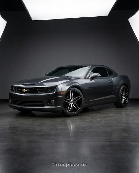 2013 Chevrolet Camaro with Spec-1 SPM-81 blank 5x 22x10.5 +20 Gloss Black & Brushed wheels