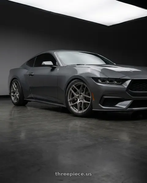 2026 Ford Mustang EcoBoost with MRR FS1 5x114.3 19x9.5  +35 Matte Gun Metal wheels
