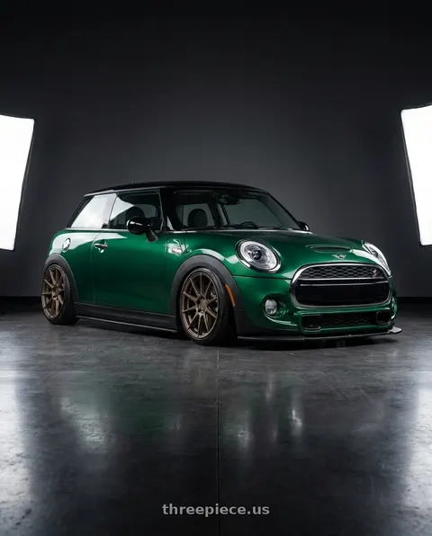 2018 Mini Cooper with Aodhan AH09 5x112 18x8.5 +35 Matte Bronze wheels