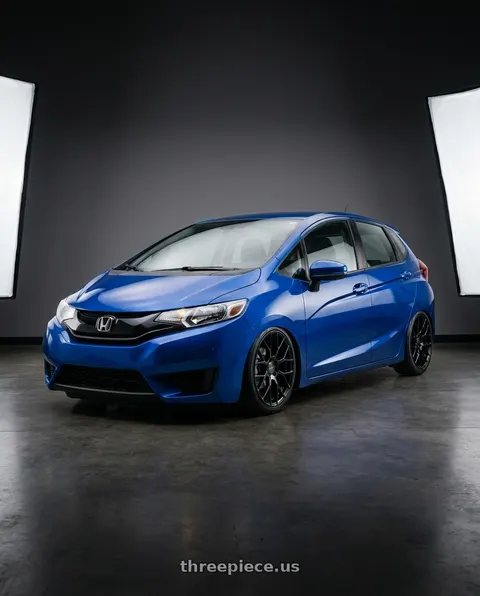 2018 Honda Fit with Petrol P2B 5X100 15X7 +40 GLOSS BLACK wheels