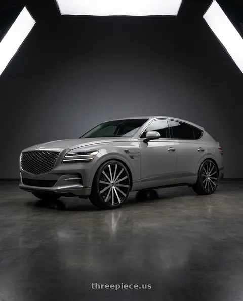 2027 Genesis GV80 Advanced with Strada Gabbia 5x114.3/5x127 22x8.5 +35 Gloss Black Machined wheels