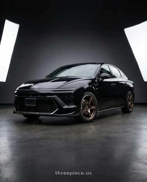 2026 Hyundai Sonata with Advan Racing TC4 5x114.3 18x8.0 +45 UMBER BRONZE METALLIC & RING wheels