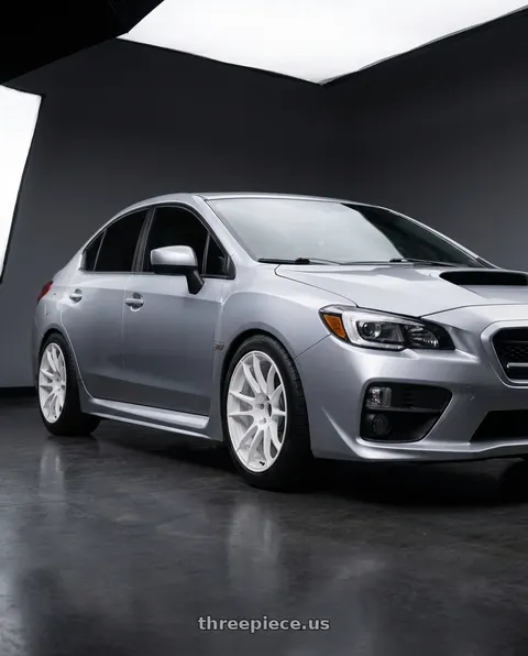 2015 Subaru WRX with Gram Lights 57XR 5x114.3 18x9.5 +38 CERAMIC PEARL wheels