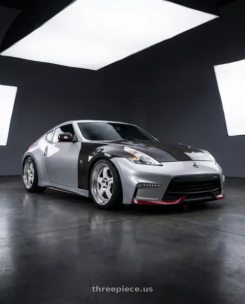 2016 Nissan 370Z Nismo with Work Meister S1 3P 5x114.3 18x9.5+35 L Disk White wheels