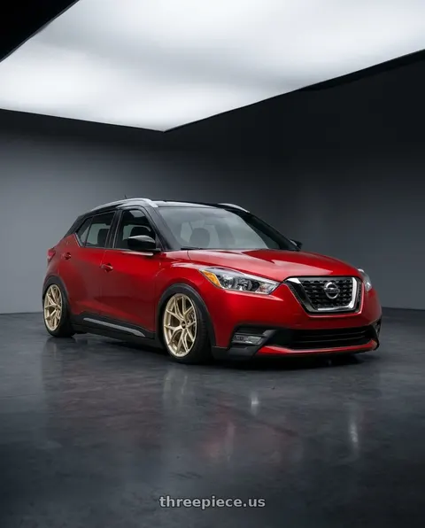 2020 Nissan Kicks with BBS FI-R Evo 5x112 19x9.5+15 White Gold wheels