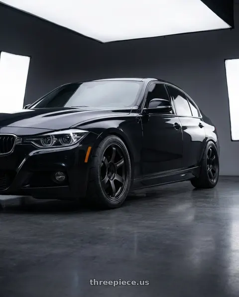 2016 BMW 340i with Volk Racing TE37 SAGA S-PLUS BLACK SHADOW 5x120 18x10+40 Matte Translucent Black wheels