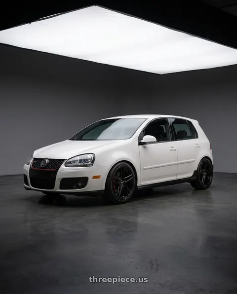 2008 Volkswagen GTI with American Racing AR907 5X112 16X7 +40 GLOSS BLACK wheels