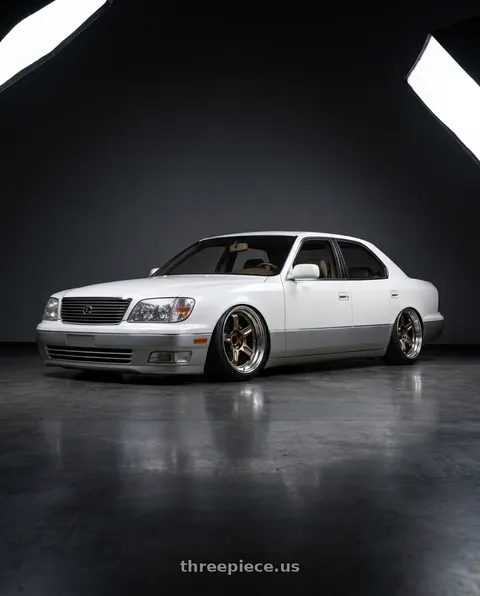 1996 Lexus LS400 with Volk Racing 21C SPEC-SR 5x114.3 18x10.5 +15 SHINING BRONZE METAL / RIM DC wheels