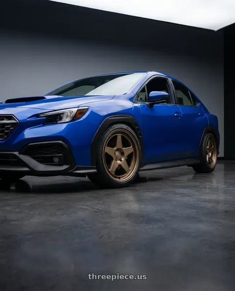 2025 Subaru WRX with Kansei K12B KNP 5x114.3 18x9 35 Bronze wheels