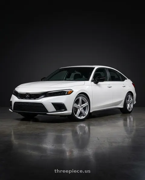 2026 Honda Civic Sport with Vision Street-Designs 469 Boost 5x114.3 16x7+38 Silver wheels