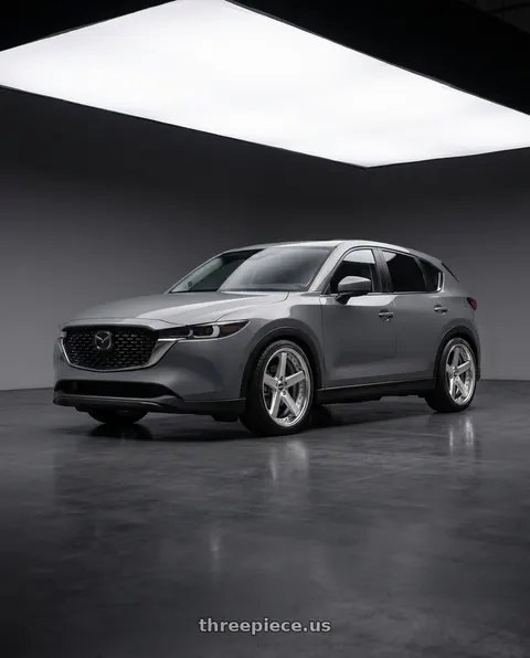 2026 Mazda CX-5 2.5 S with Work Zeast Black Label Bst2 5x114.3 20x8.5+45 A Disk Brush Silver Clear wheels