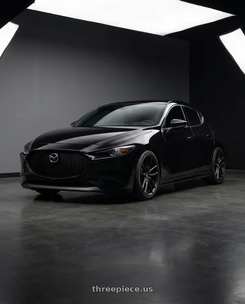 2025 Mazda 3 2.5 Carbon Turbo with Niche 1PC M203 VOSSO 5X114.3 19X8.5 +45 MATTE BLACK wheels