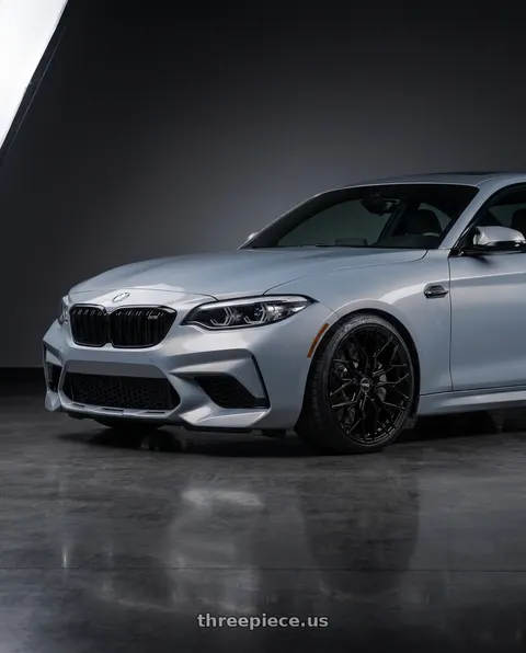 2021 BMW M2 Competition with F1R FS3 5x120 19x8.5 +35 Gloss Black wheels