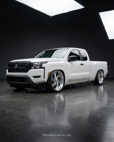 2025 Nissan Frontier with US Mag 1PC U134 DESPERADO 6X139.7 22X9 +25 SILVER BRUSHED FACE MILLED DIAMOND CUT MILLED wheels