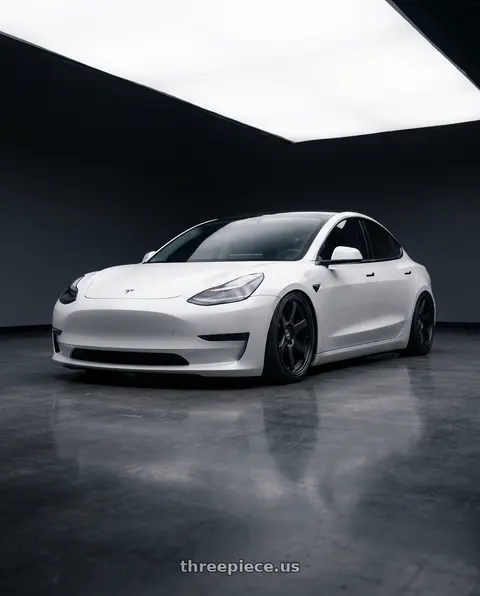 2023 Tesla Model 3 with ESR Wheels APEX SERIES AP6 5x114.3 19x9.5 +22 Matte Black wheels