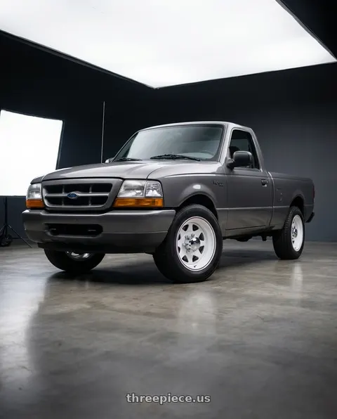 2000 Ford Ranger with Pacer 310W White Spoke 5x114.3 15x7 -6 White wheels