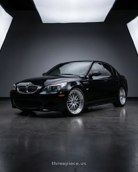 2008 BMW M5 with Work Zistance W10m 5x100 19x9.5+42 w disk Cool Light Silver wheels