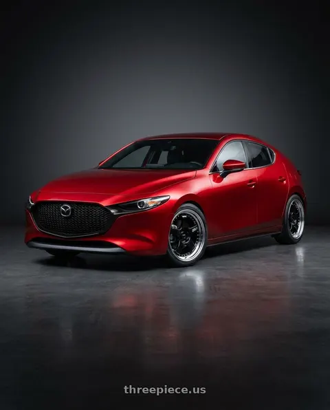 2024 Mazda 3 with SSR Professor SP1 4X100 18X8.5+37 HP Disk Black wheels